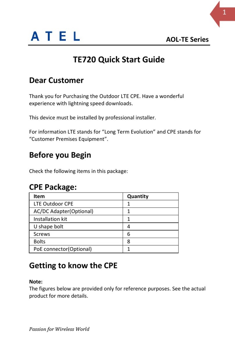 Atel AOL-TE Series quick start guide