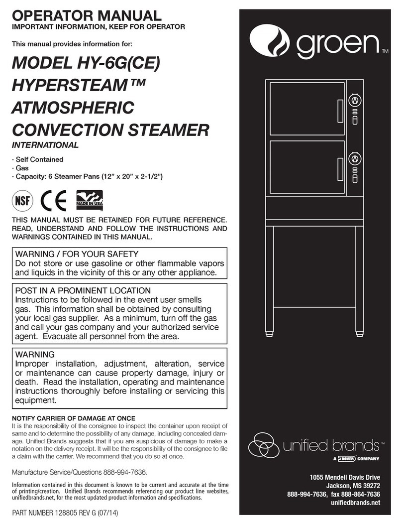 Dover Unified Brands Groen HyperSteam HY-6G Operator's manual