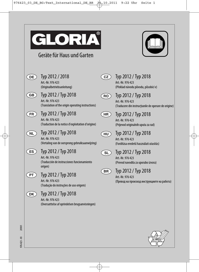 Gloria 2012 User manual
