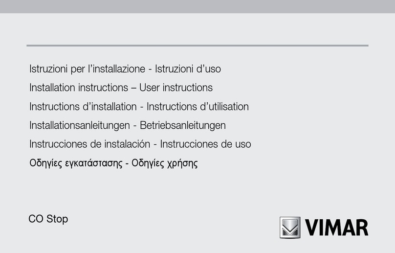 Vimar idea CO Stop 1659 Series installation instructions