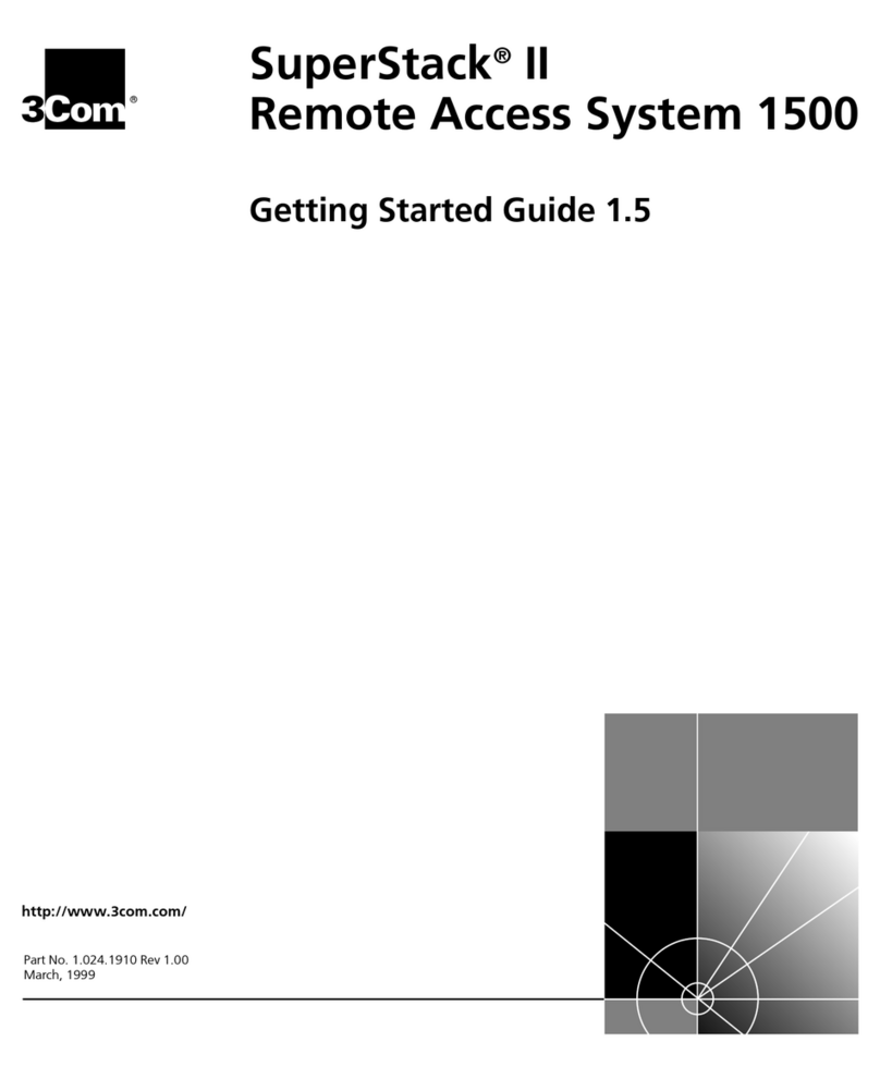 3Com REMOTE ACCESS SYSTEM 1500 User manual