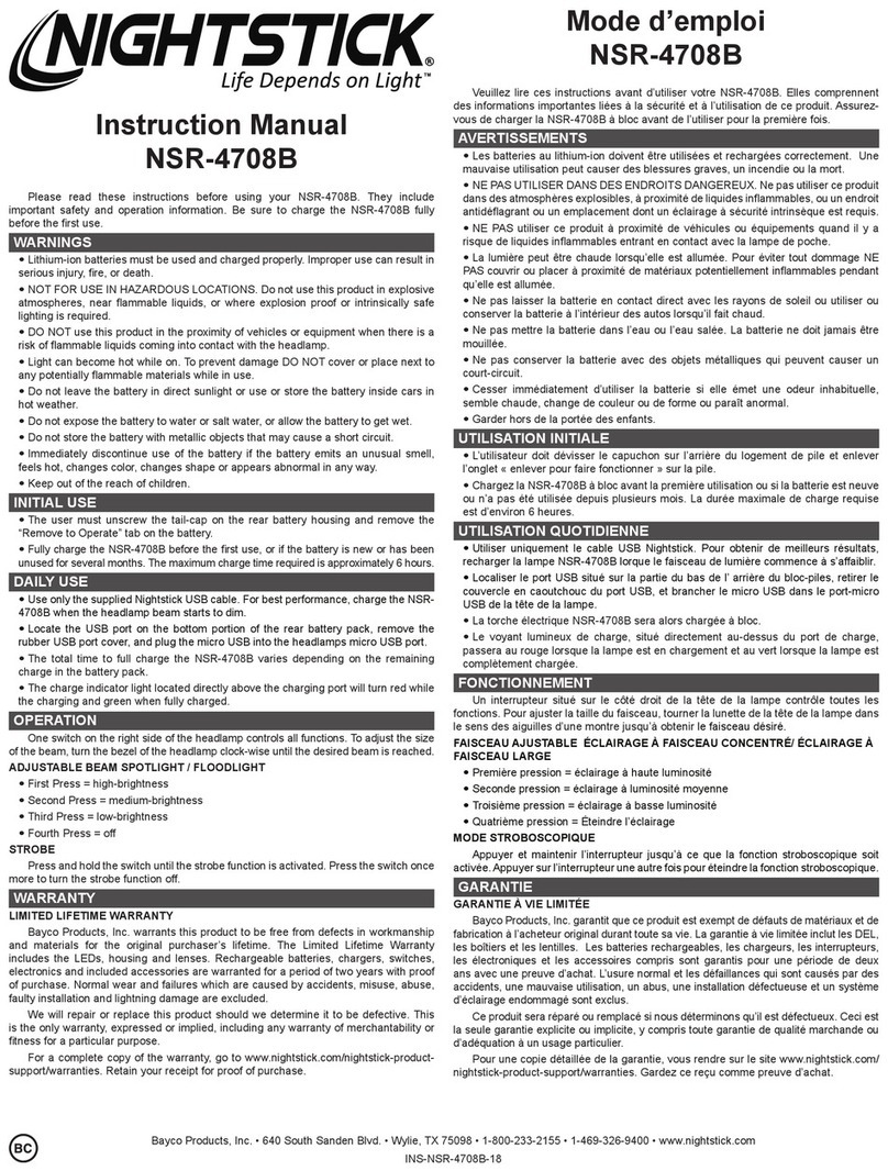 Night Stick NSR-4708B instruction manual
