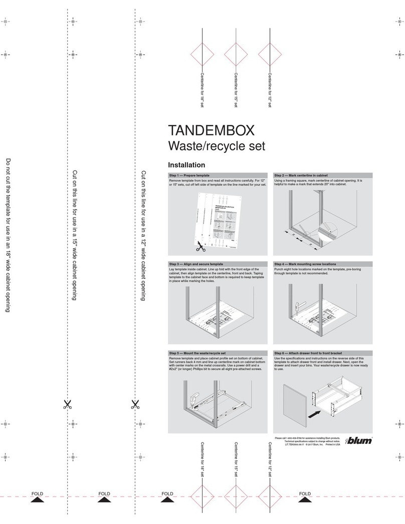 BLUM TANDEMBOX User manual