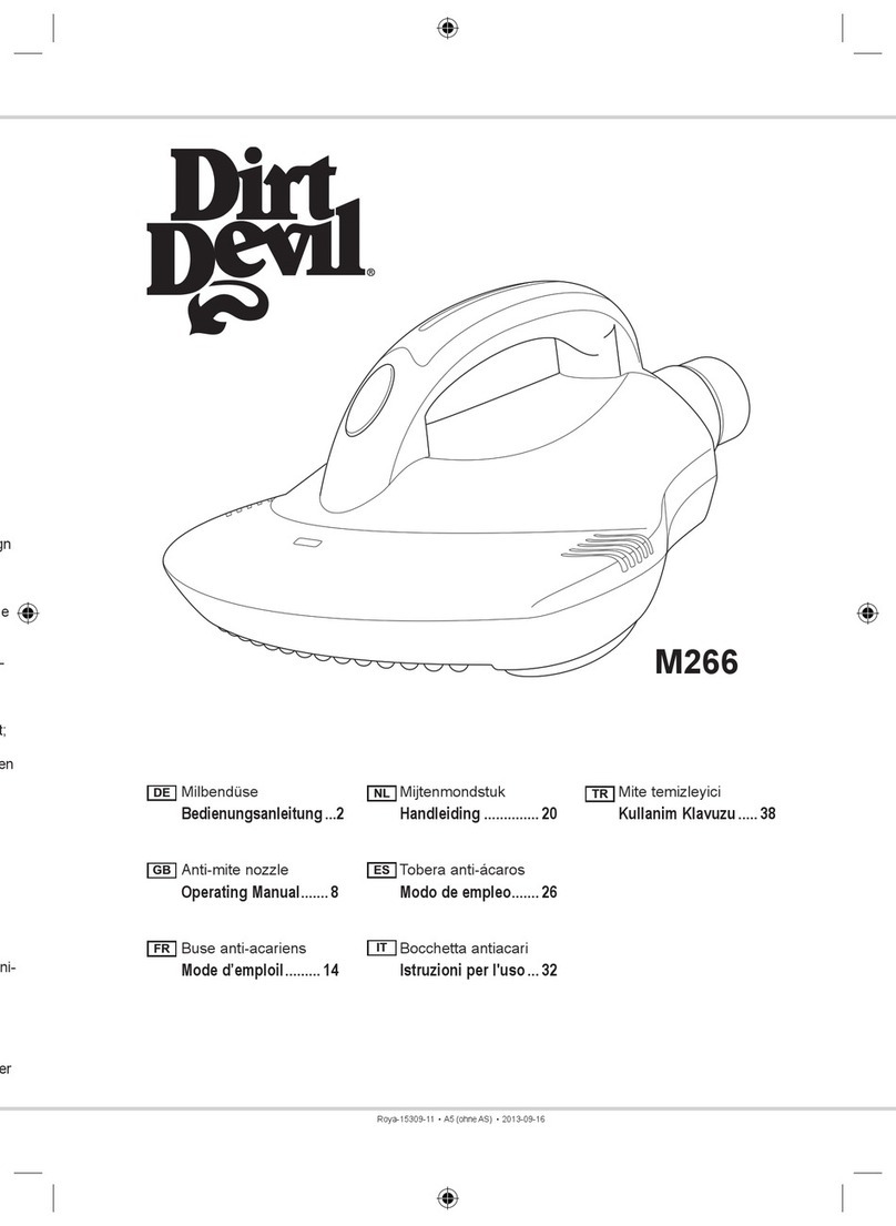 Dirt Devil M266 operating manual