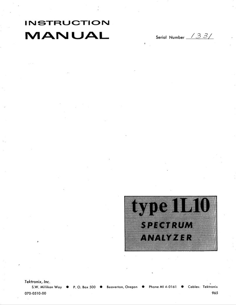 Tektronix 1L10 User manual