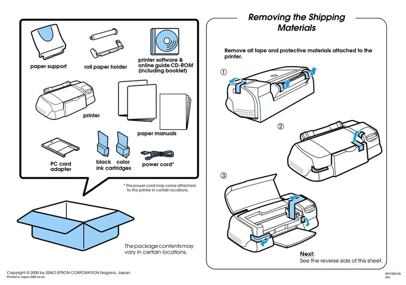 Epson 875DC - Stylus Photo Color Inkjet Printer Getting started