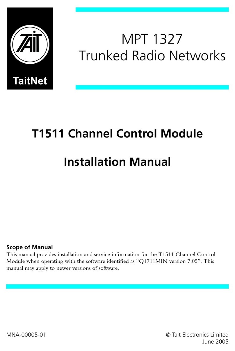 Tait TaitNet T1511 installation manual