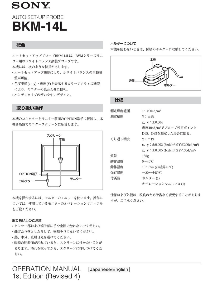 Sony BKM-14L Operation manual