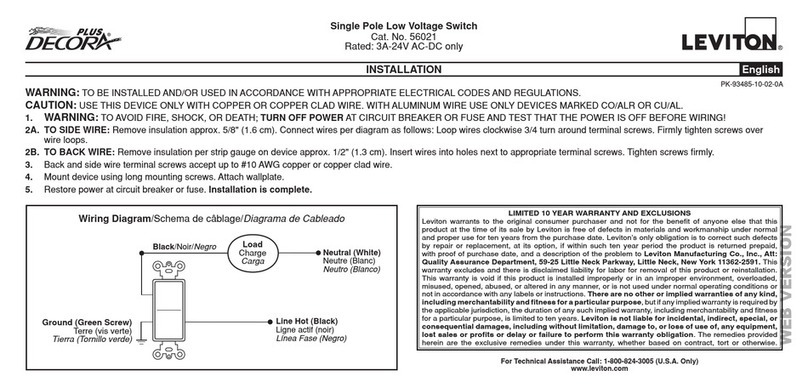 Leviton Decora Plus 56021 User manual
