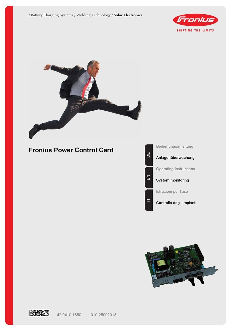 FRO­NIUS Power Control Card User manual