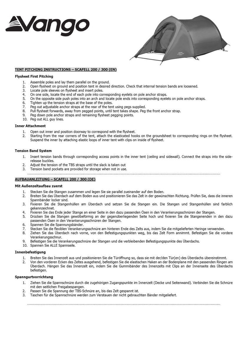 Vango SCAFELL 200 Configuration guide