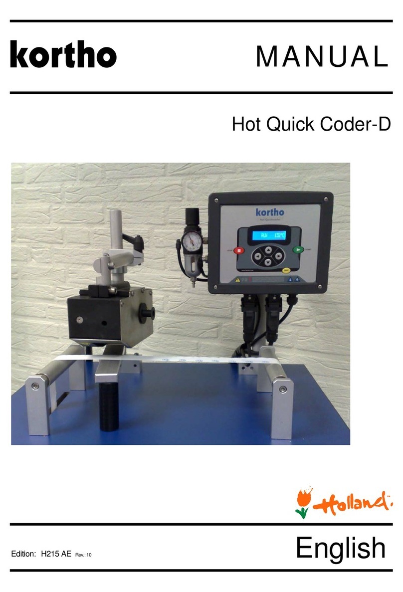 Kortho Hot Quick Coder-D Series User manual
