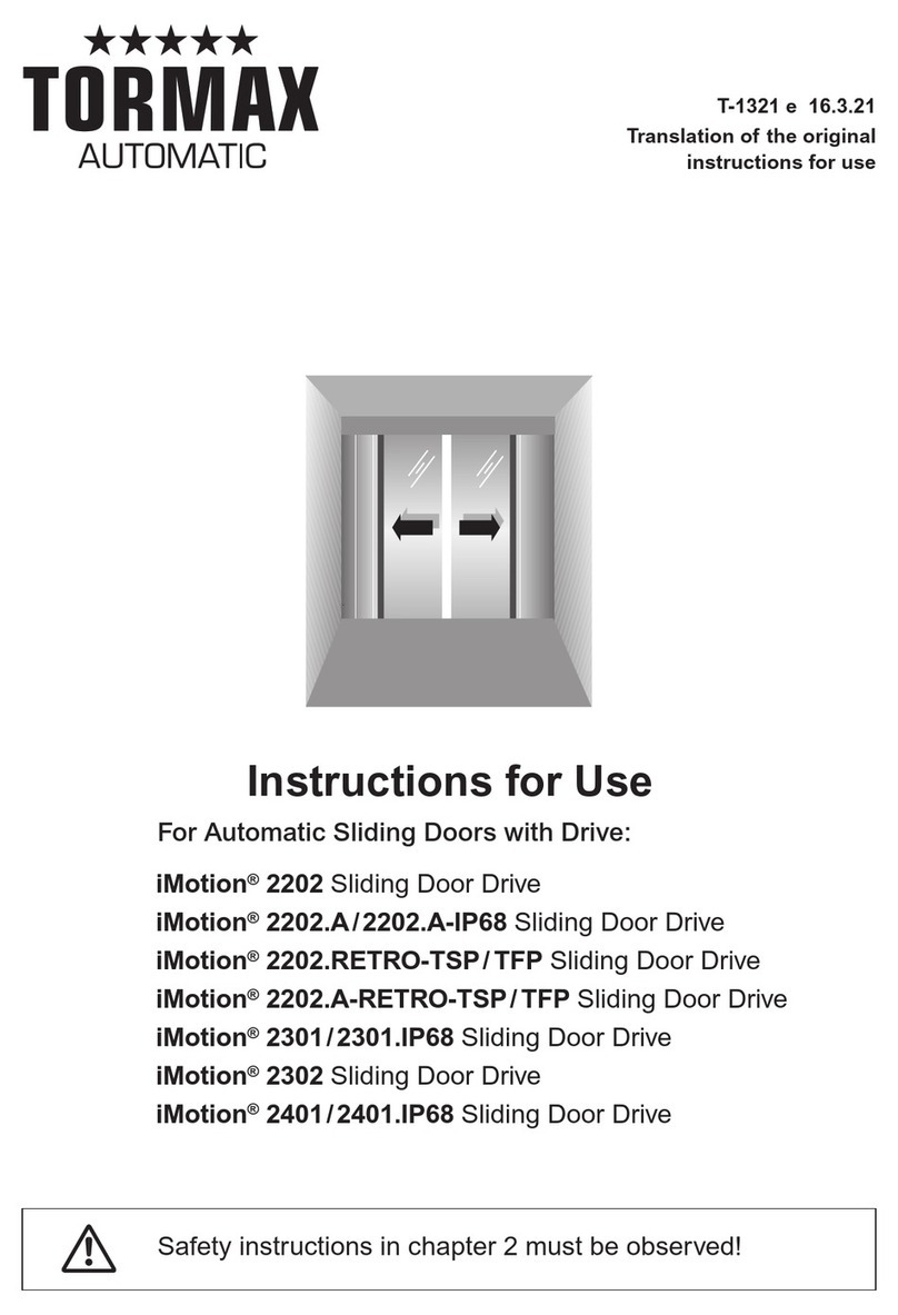 Tormax Automatic iMotion 2202 User manual