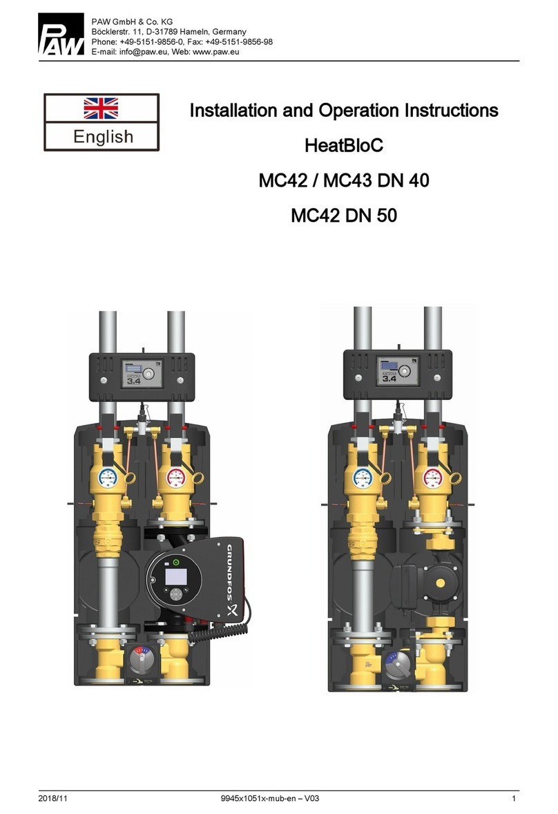 PAW HeatBloc MC42 Installation and operation instructions