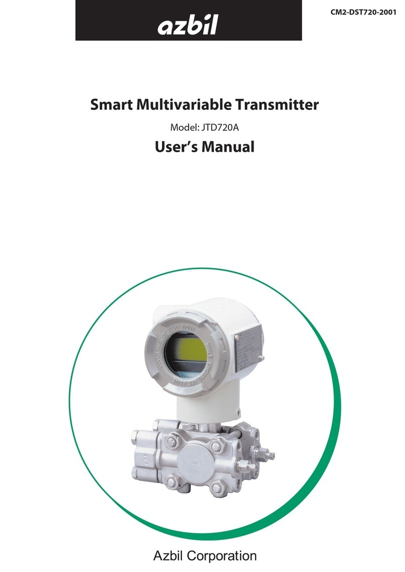 Azbil JTD720A User manual
