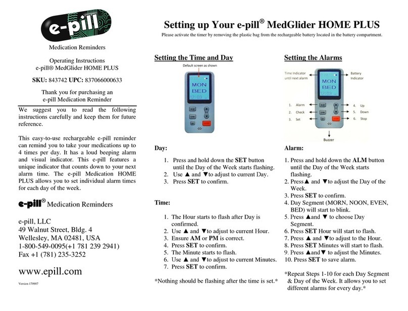 E-Pill MedGlider HOME PLUS operating instructions