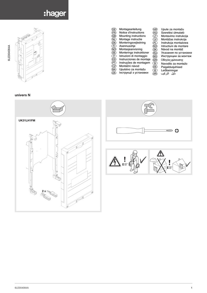 hager univers N UK31LH1FM Mounting instructions