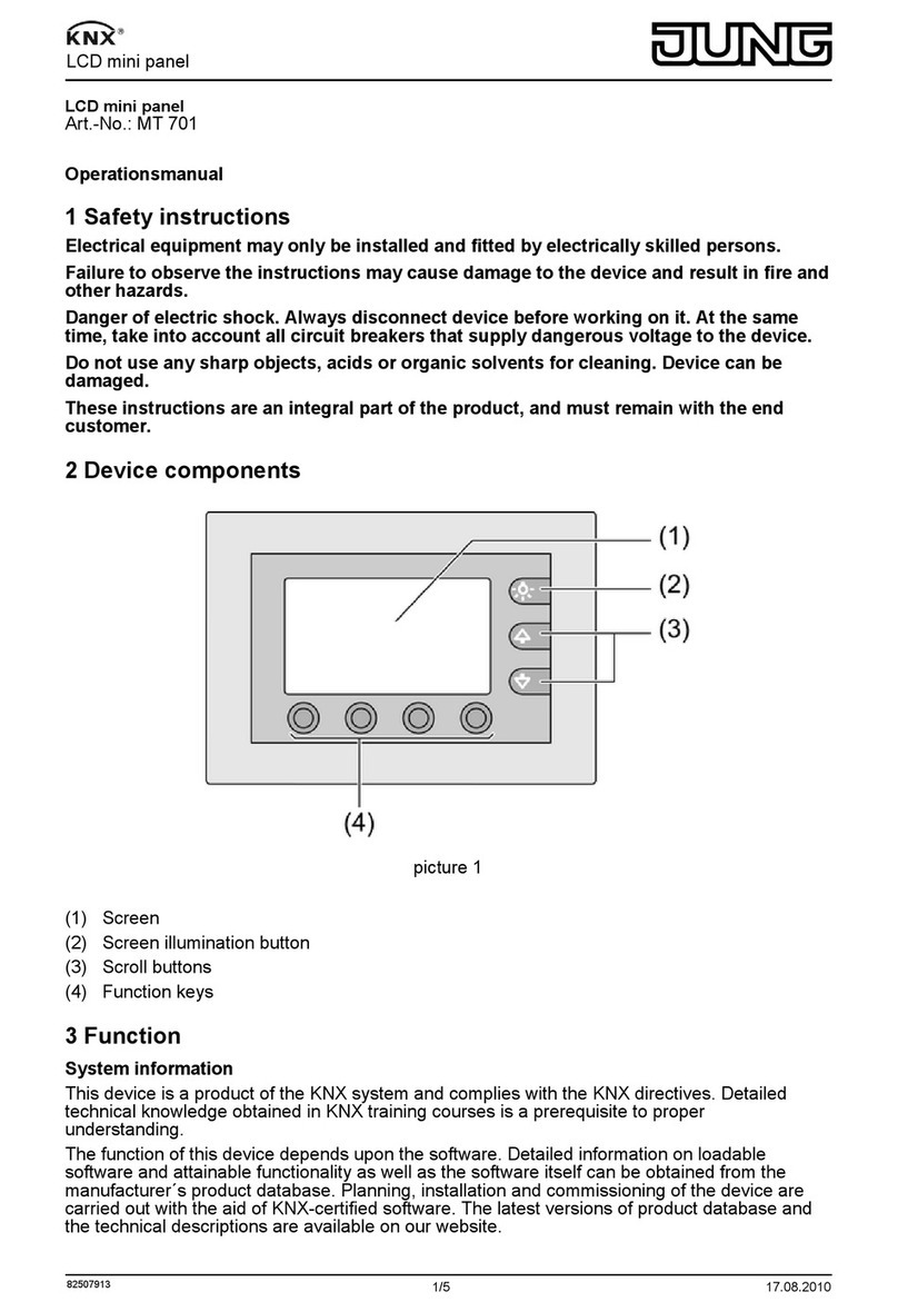 Jung KNX MT 701 User manual