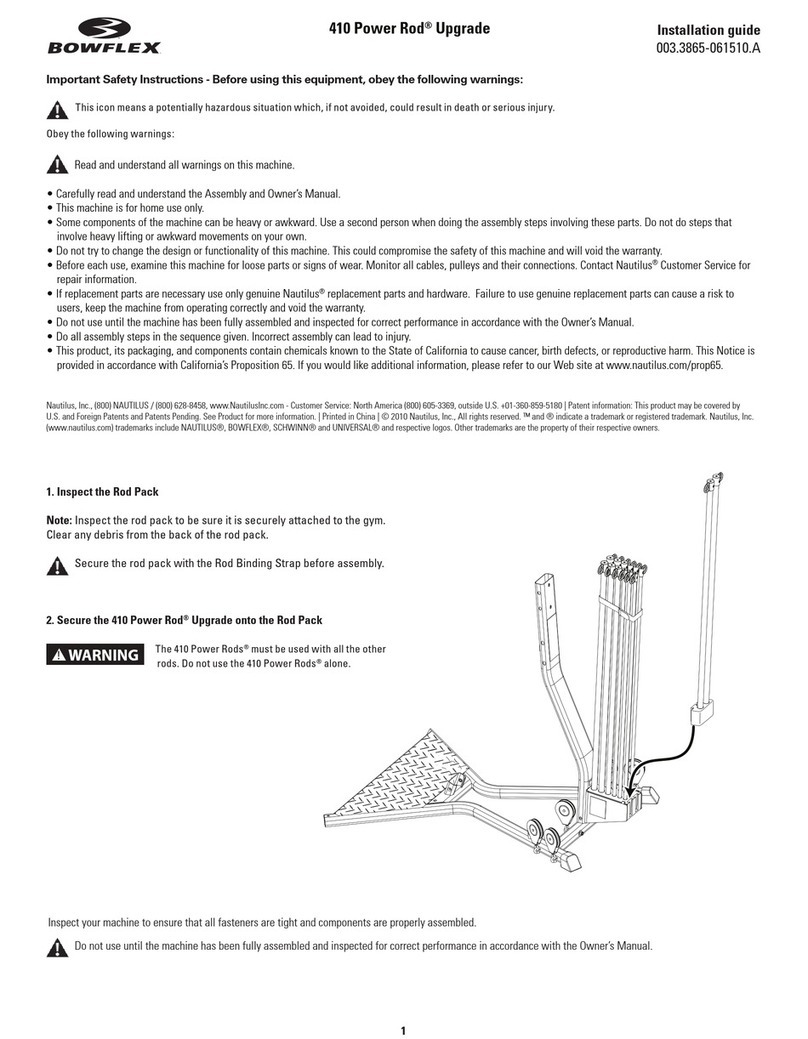Bowflex 410 Power Rod User manual