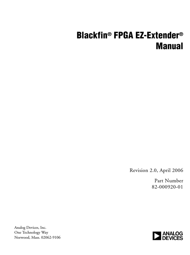 Analog Devices Blackfin FPGA EZ-Extender manual