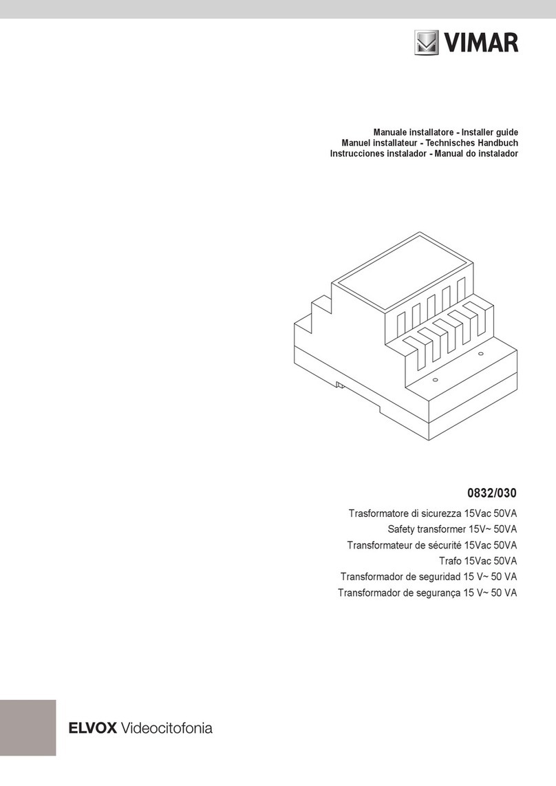 Vimar ELVOX 0832/030 Assembly instructions