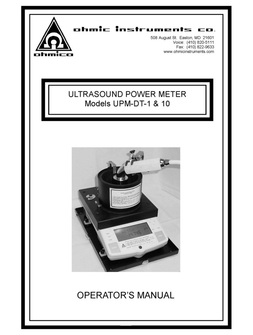 Ohmic instruments UPM-DT-1 Operator's manual