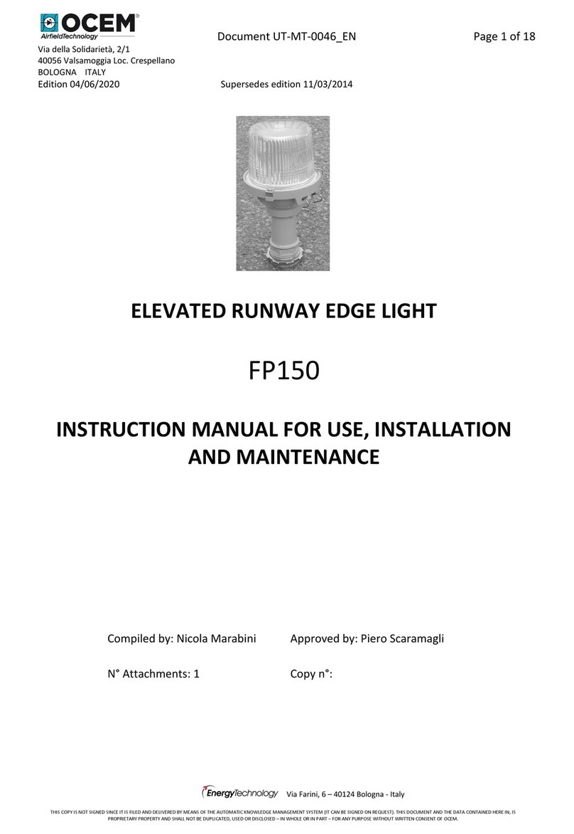 OCEM FP150 Instruction Manual for Use, Installation and Maintenance