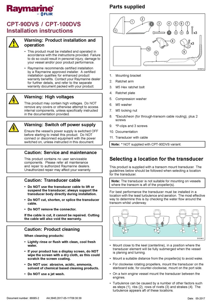 FLIR Raymarine CPT-90DVS installation instructions