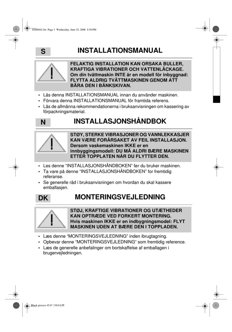 Whirlpool AWOECO 9734 WP installation manual
