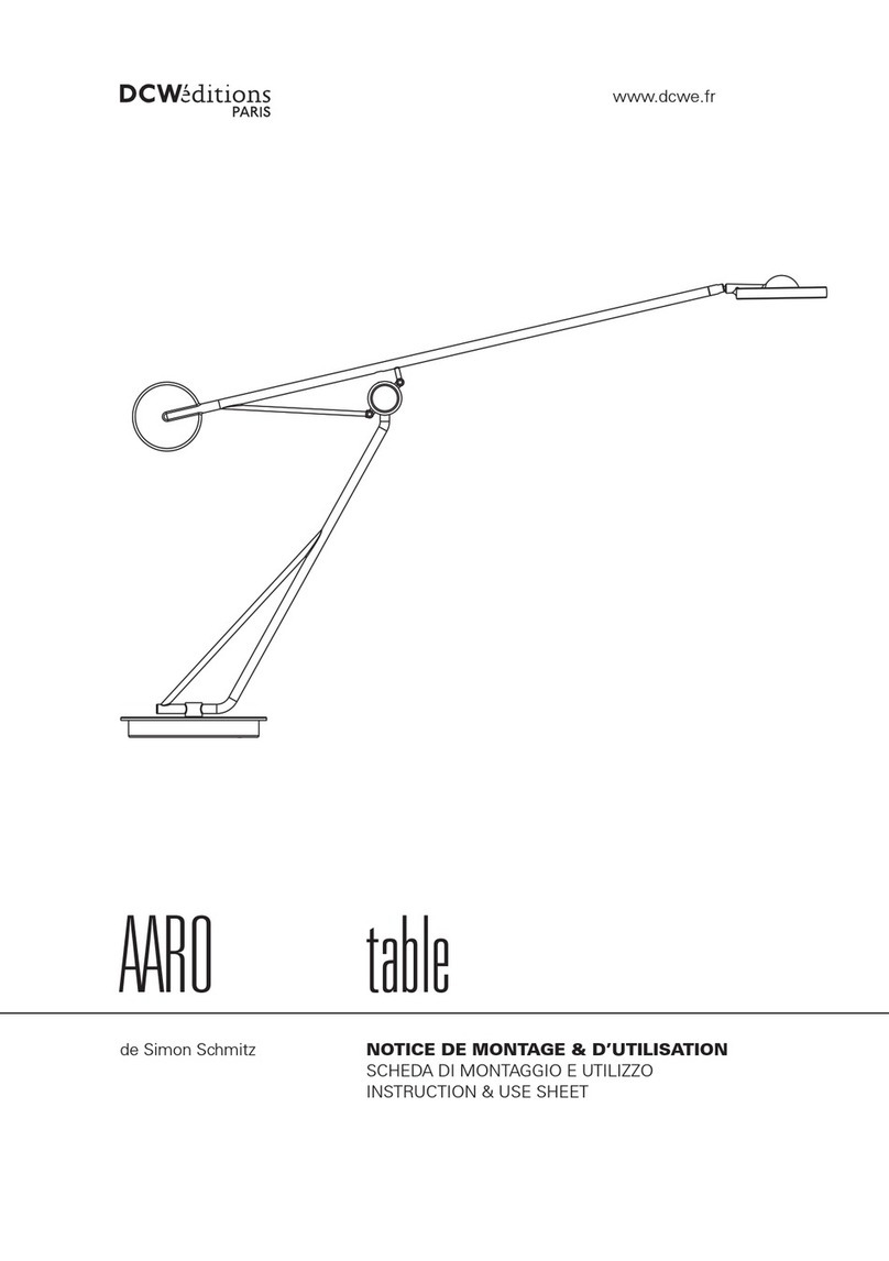 DCW editions AARO table INSTRUCTION & USE SHEET