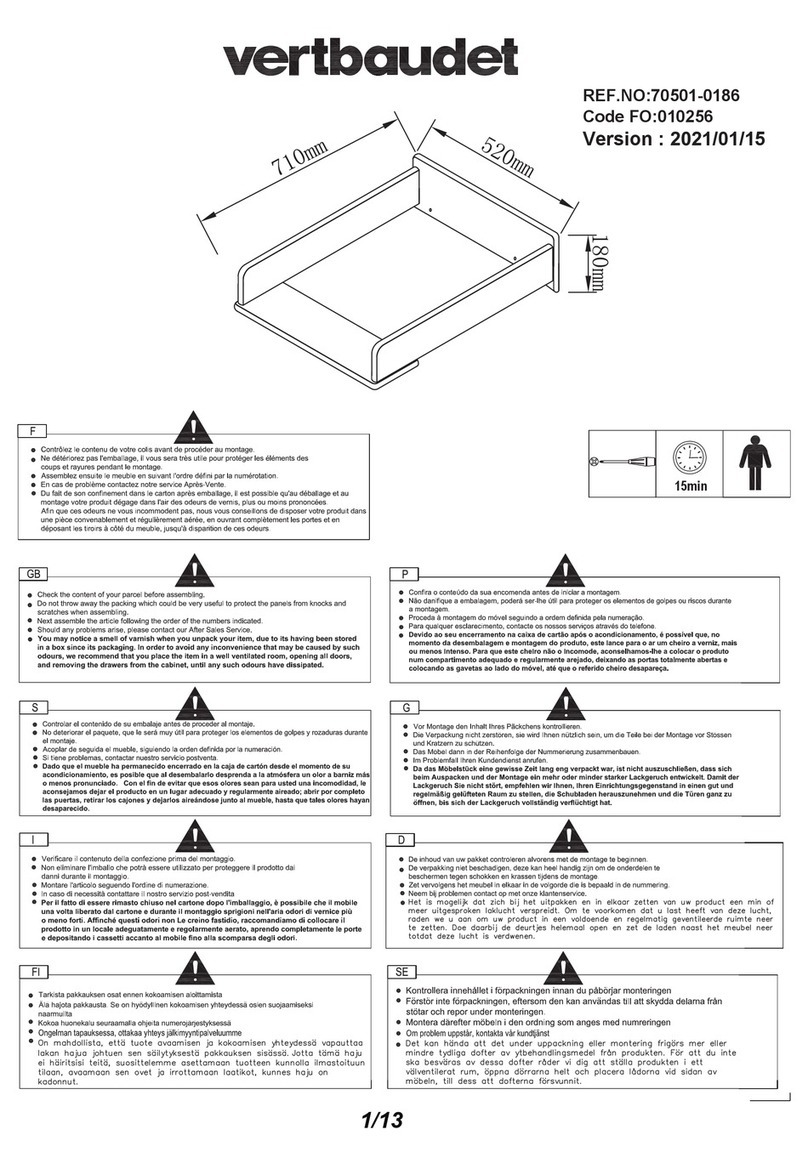 VERTBAUDET 70501-0186 manual
