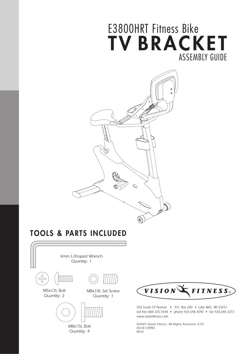 Vision Fitness E3800HRT Assembly guide