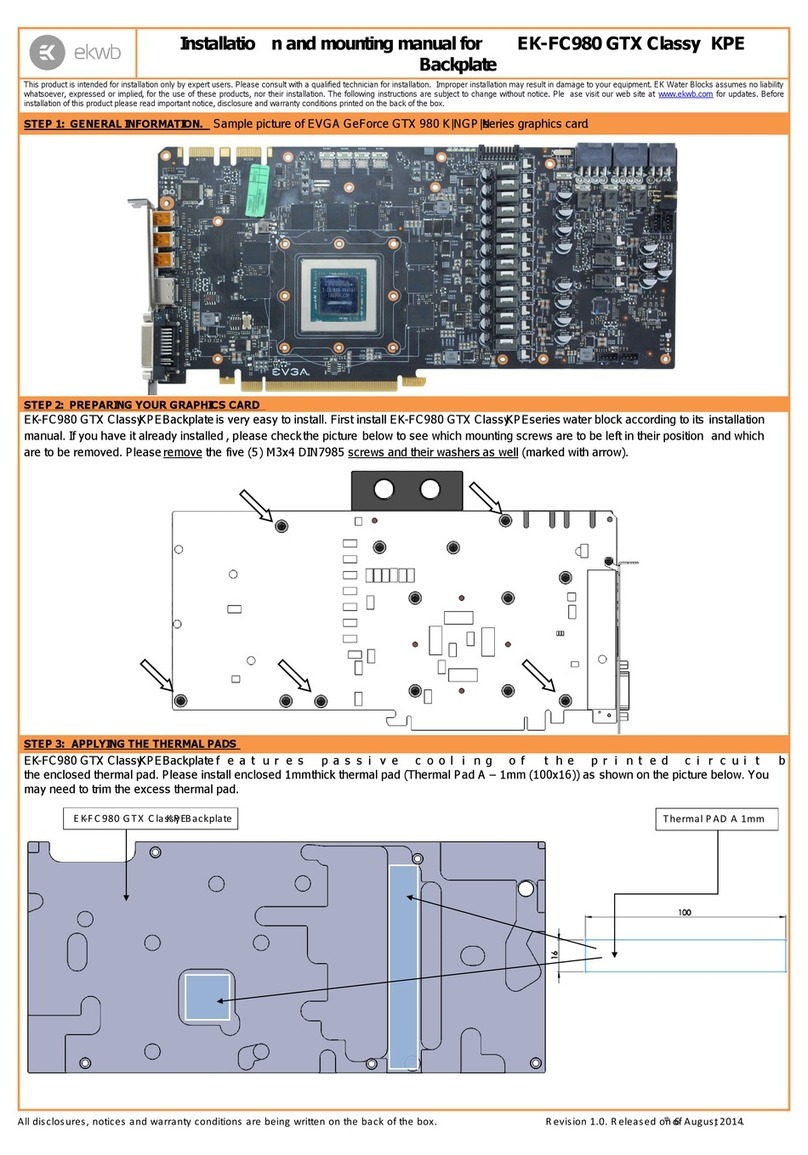 ekwb EK-FC980 GTX Classy KPE Backplate Guide