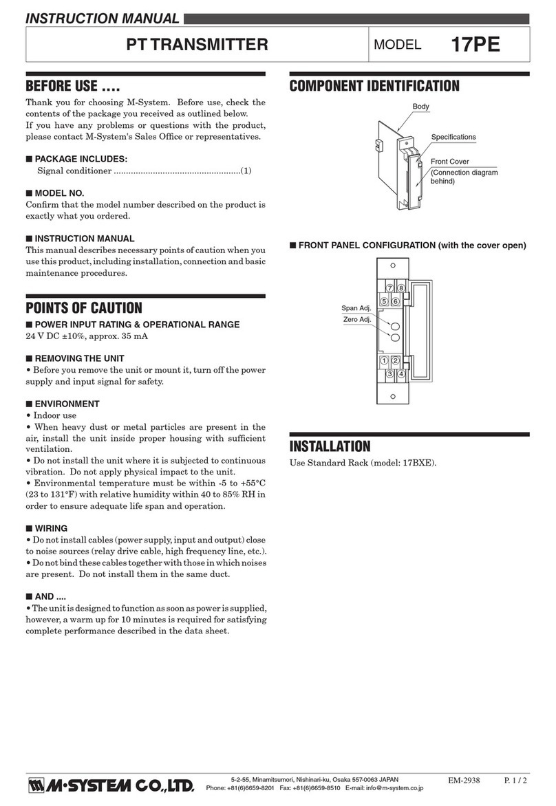 M-system 17PE User manual