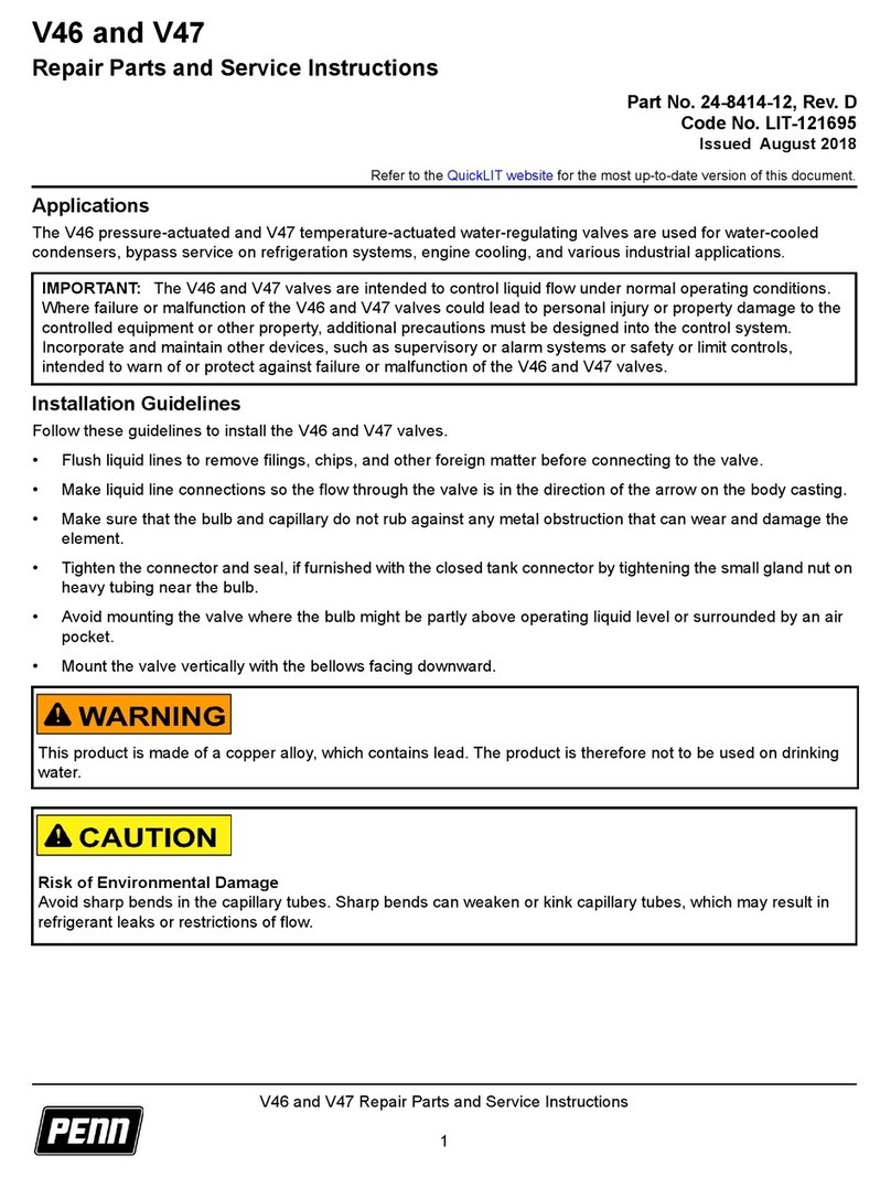 Penn V46 Series Repair Parts and Service Instructions Penn V46 Series Repair Parts and Service Instructions
