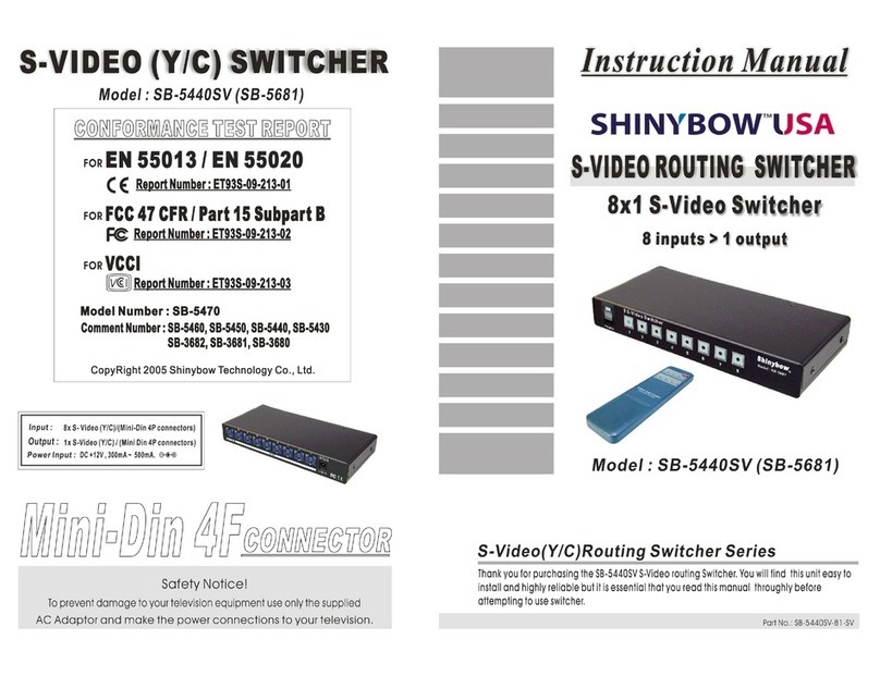 Shinybow USA SB-5440SV User manual