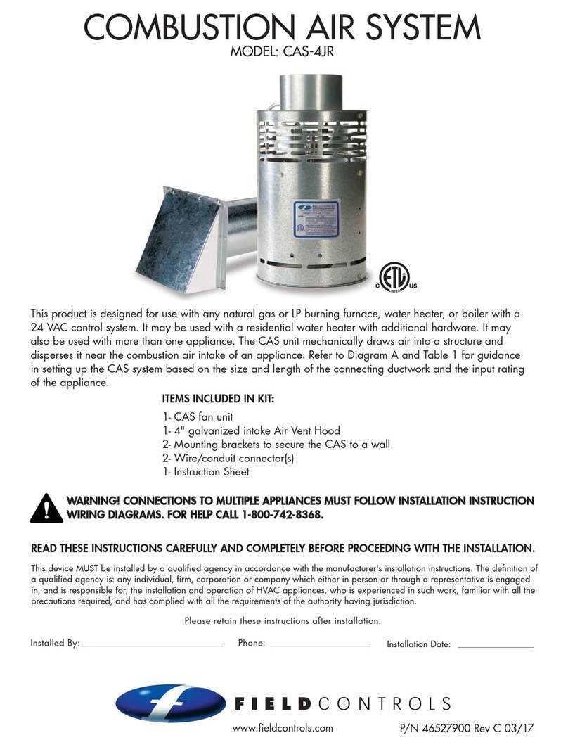 Field Controls CAS-4JR User manual