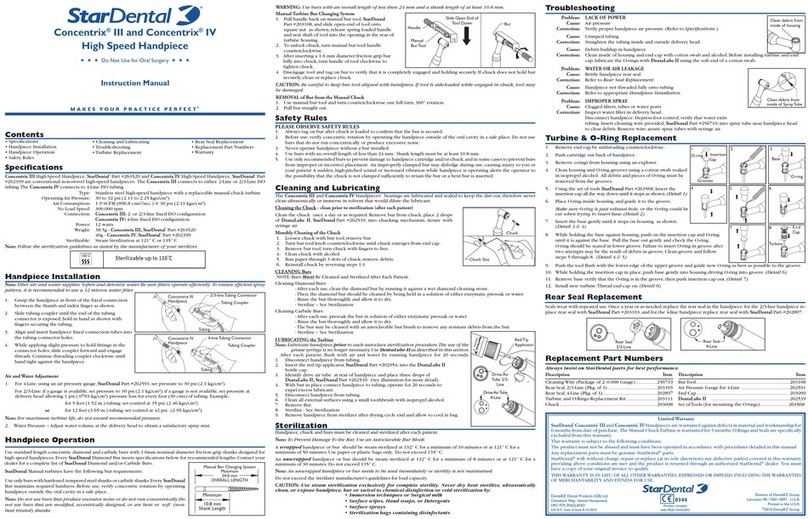 StarDental Concentrix III instruction manual
