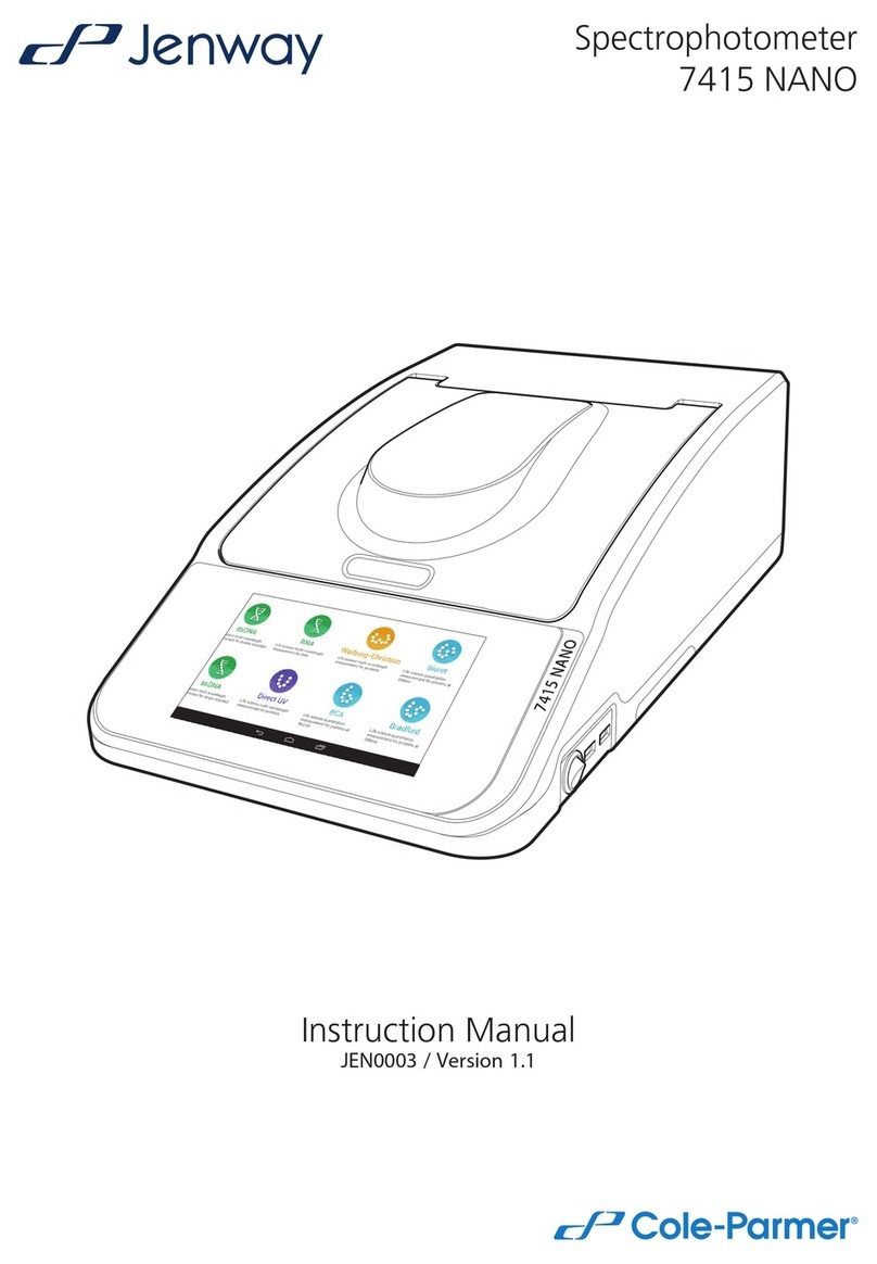 Cole Parmer Jenway 7415 NANO instruction manual