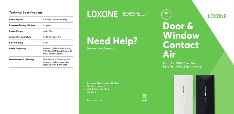 LOXONE Door & Window Contact Air manual