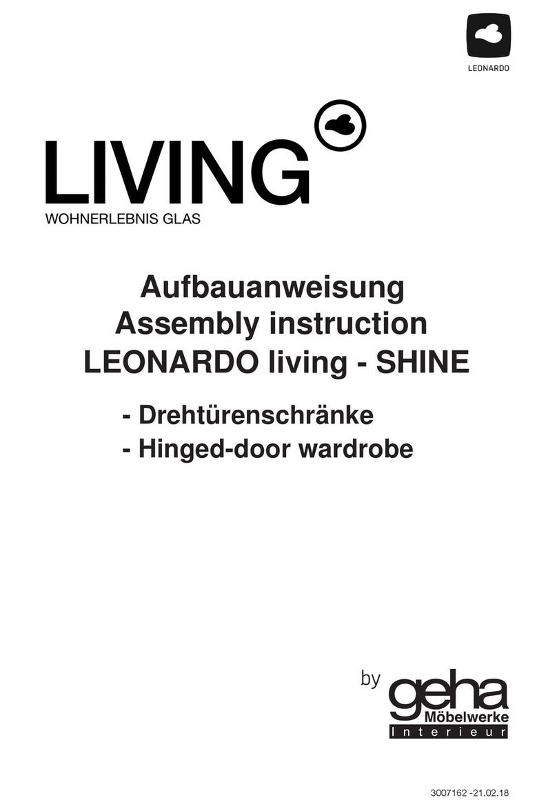 Geha Möbelwerke LEONARDO Living SHINE 7730/050 Assembly instruction Geha Möbelwerke LEONARDO Living SHINE 7730/050 Assembly instruction