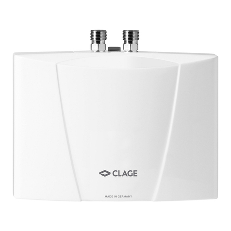 clage MBH Series Operating and installation instructions