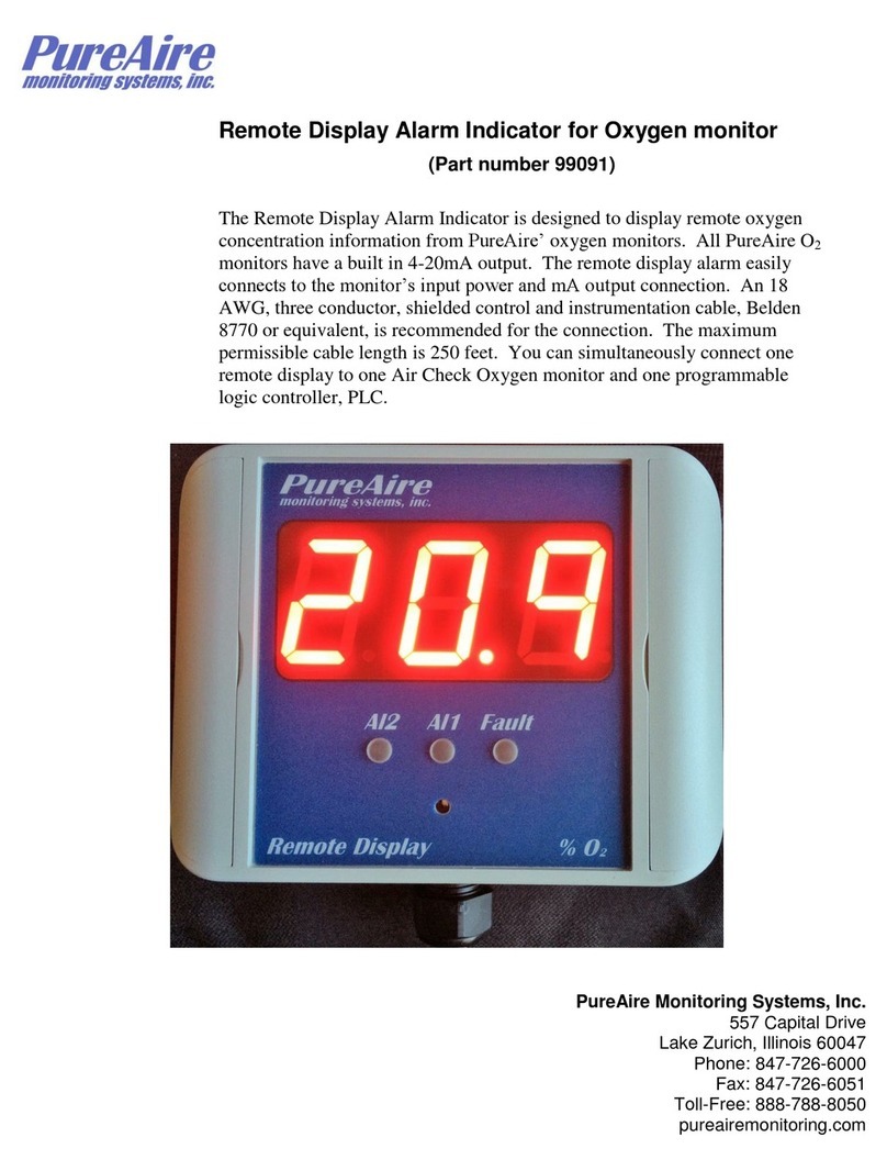PureAire Monitoring Systems 99091 manual