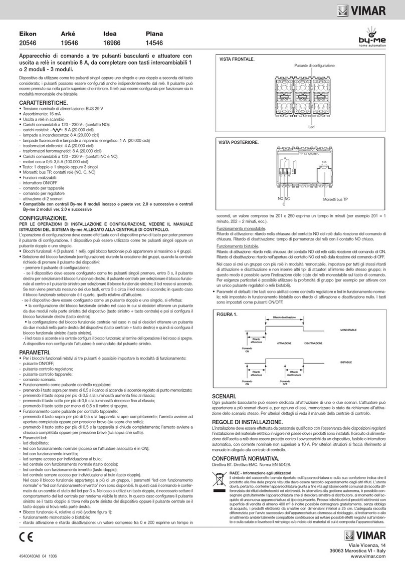 Vimar by-me Eikon 20546 User manual
