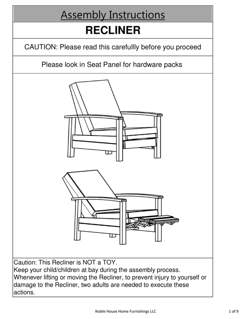 Noble House Home Furnishings RECLINER Assembly instructions