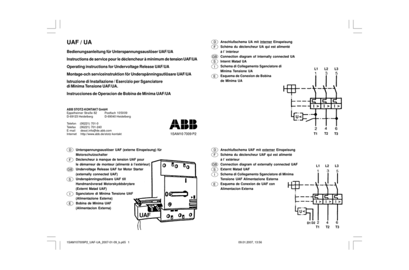 ABB UAF operating instructions