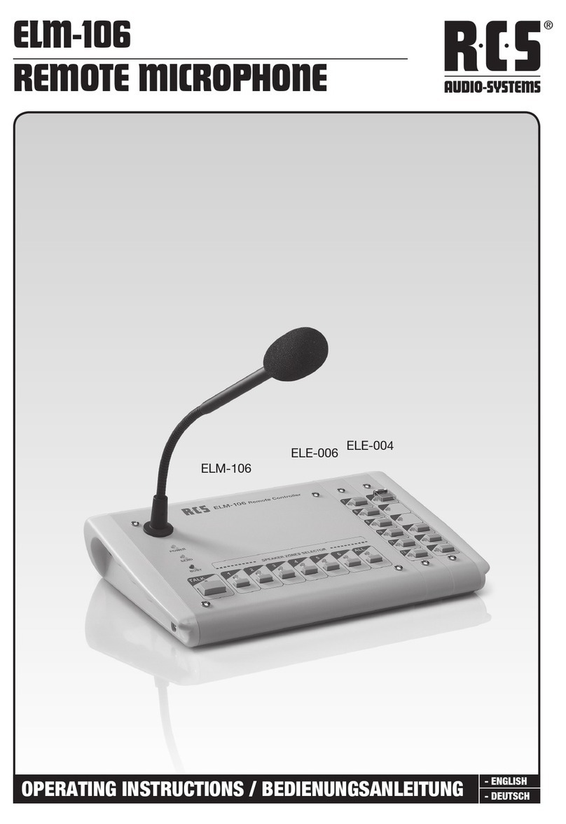 RCS ELM-106 operating instructions