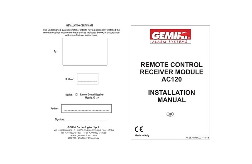 Gemini AC120 installation manual