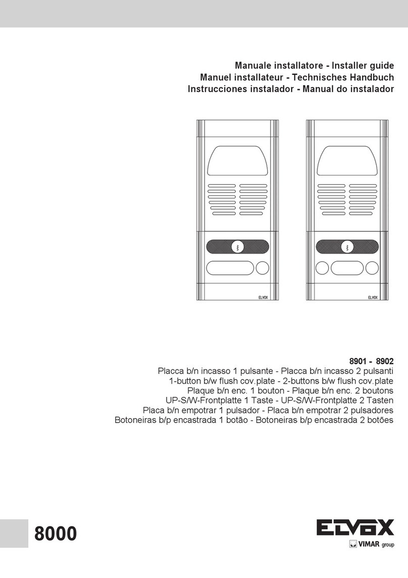 Vimar ELVOX 8000 Series Assembly instructions