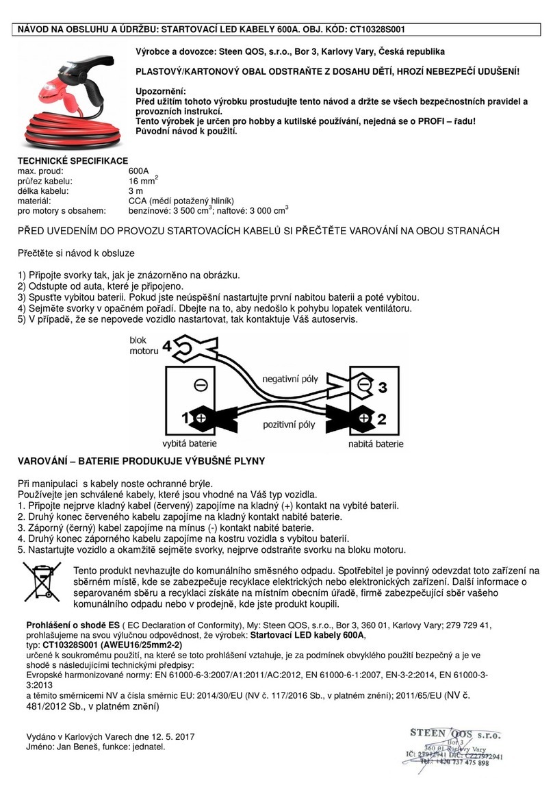 Steen QOS CT10328S001 Instruction for operation and maintenance